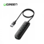 ADAPTADOR UGREEN USB 2.0 A ETHERNET/ HUB 3 PUERTOS USB 20984