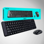 TECLADO LOGITECH + MOUSE MK220 WIRELESS BLACK