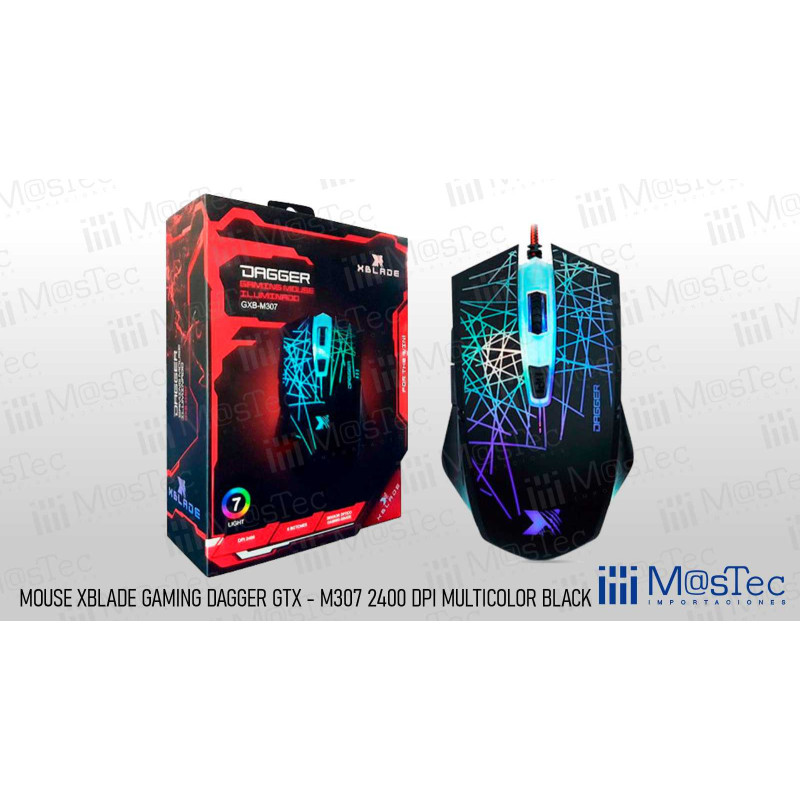 Mouse Xblade Gaming Dagger Gtx M307 2400 Dpi Multicolor Black