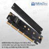 UGREEN NVMe PCIe Adapter M.2 SSD to PCIe 4.0 X16 X8/X4 Card with Heat Sink M.2 PCIe Adapter for M-Key and M&B-Key NVMe SSD 2280 